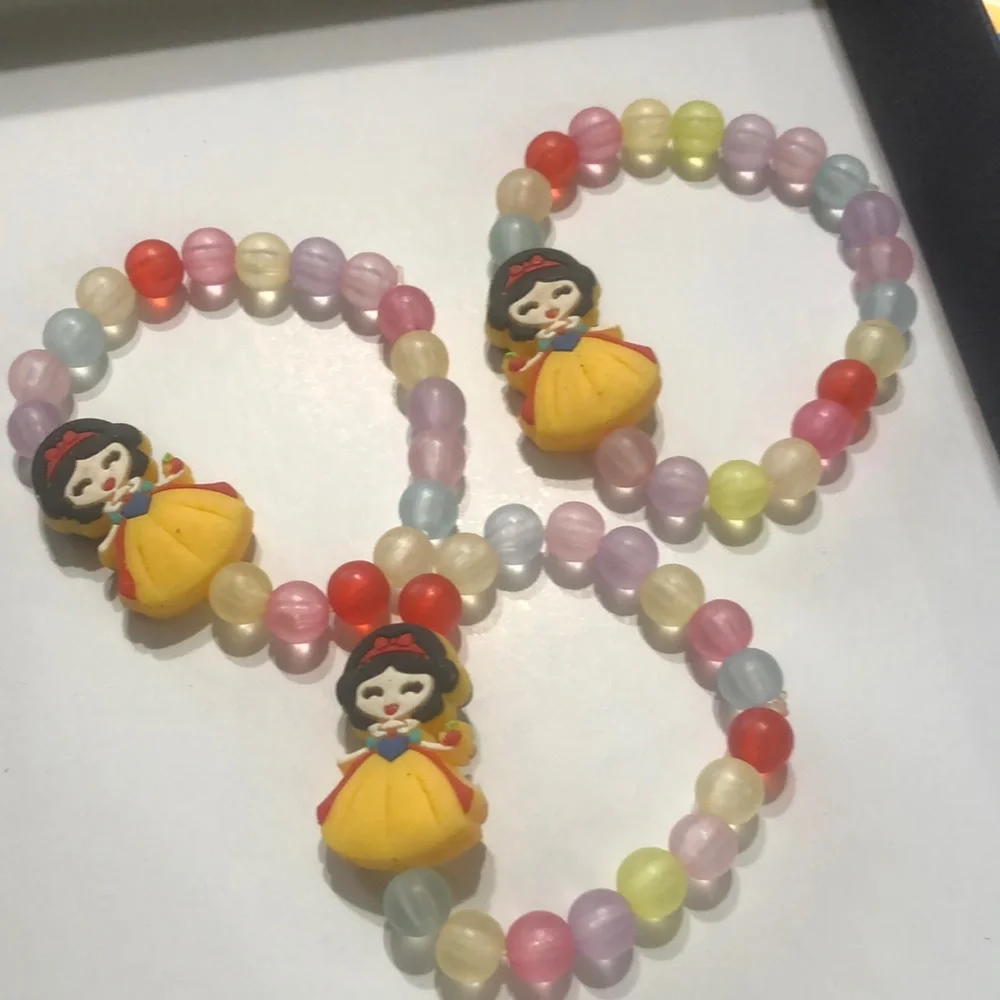 Snow White Glass Beaded Bracelets